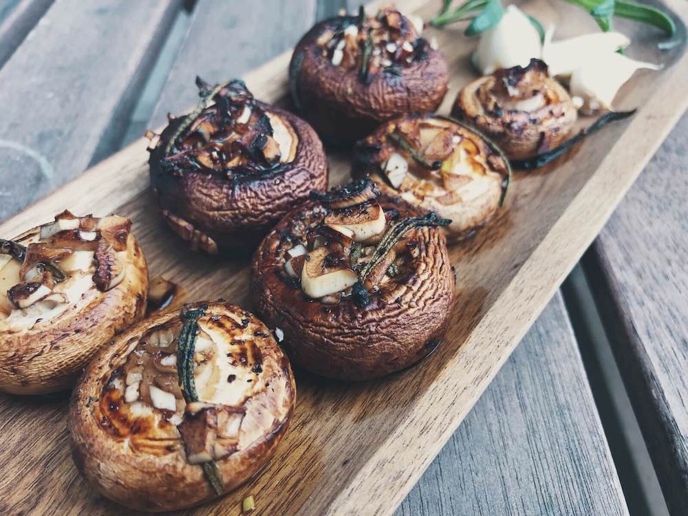 Svampe med balsamico og hvidløg