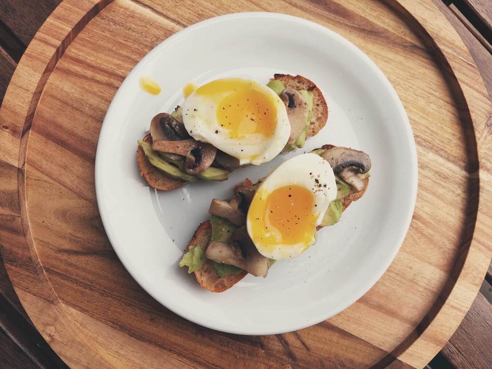 Svampemad med avocado