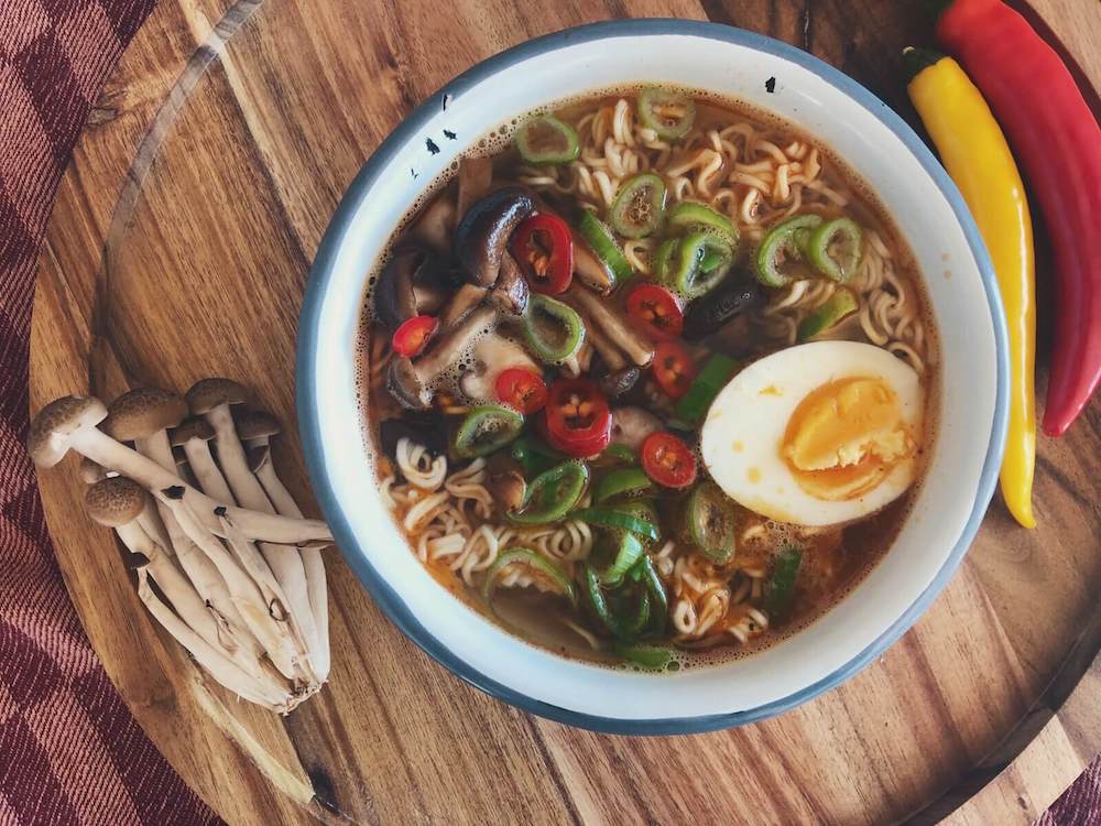 Ramen med shiitake og bøgehatte
