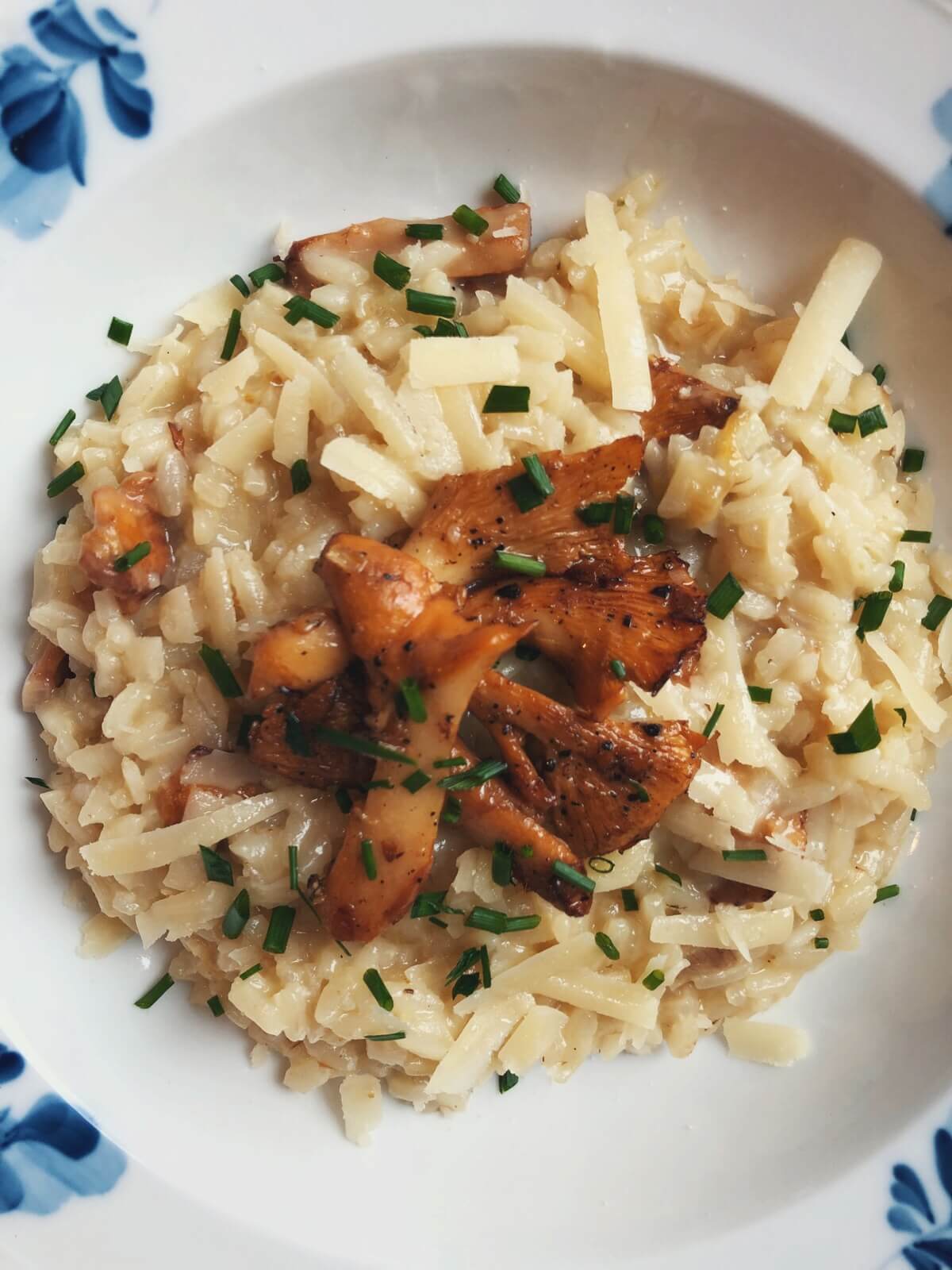 Risotto med kantarel og parmesan opskrift